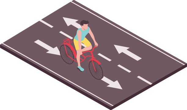 道路上的自行车构成图片下载