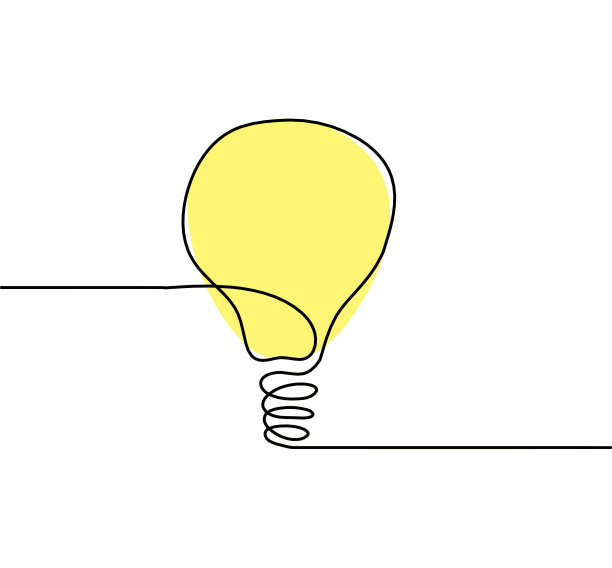 抽象彩色灯泡如线条画上图片下载