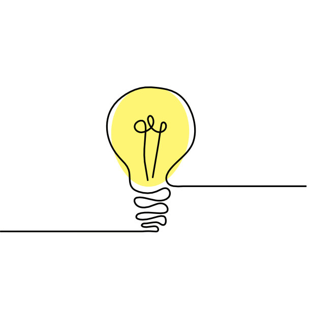 抽象彩色灯泡如线条画上图片下载