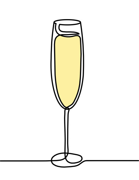 在白色的酒杯上画线着色图片下载