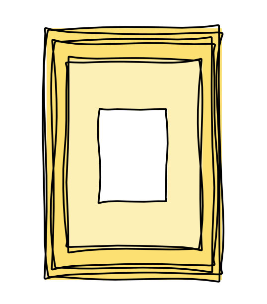 抽象的彩色画框，用于画线描图片下载