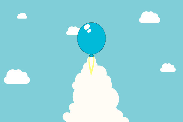 想法灵感概念与火箭气球。商业创意和灵感概念。成功的动力。认为大思想图片下载