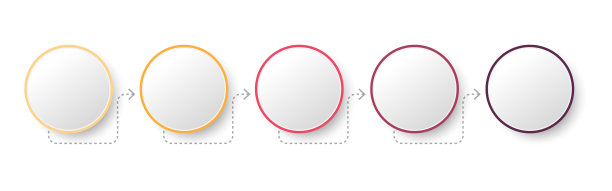 业务时间线信息图步骤为数据业务可视化元素背景模板图片下载