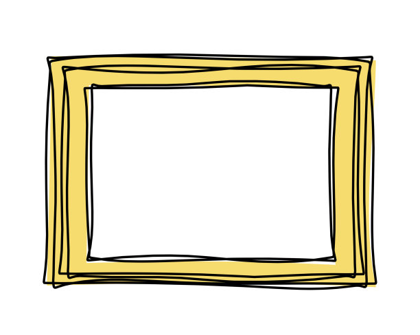 抽象的彩色画框，用于画线描图片下载