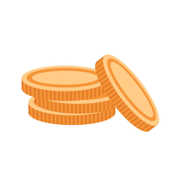 硬币堆。黄金硬币堆叠美元。黄金的钱堆。图片下载