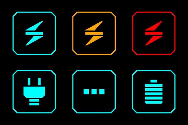 抽象现代图标技术未来界面hud。图片下载