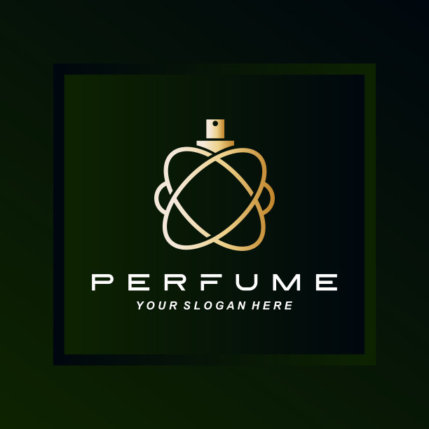 高档香水瓶logo设计、化妆品、美容、沙龙、公司产品插画、图片下载