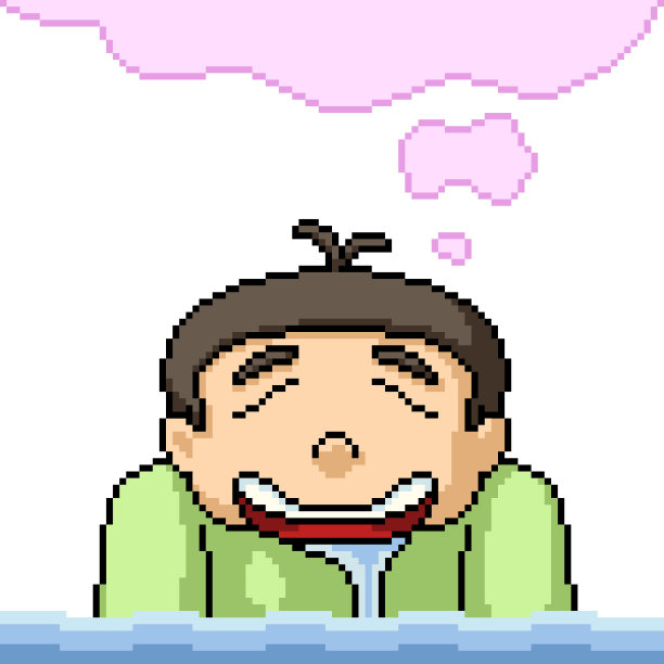 像素艺术男人甜蜜的白日梦图片下载