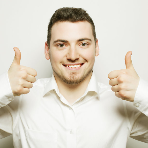 商人男人竖起大拇指图片下载