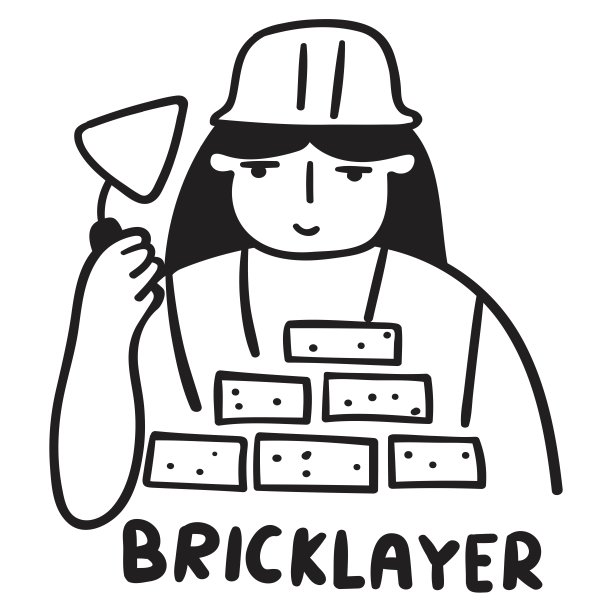 女人砖匠。图片下载