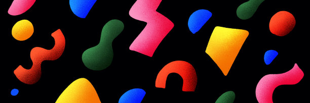 抽象形状与纹理极简潮流图案风格的背景图片下载