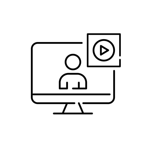 网络研讨会直播视频会议图标。像素完美，可编辑的笔画线图标图片下载