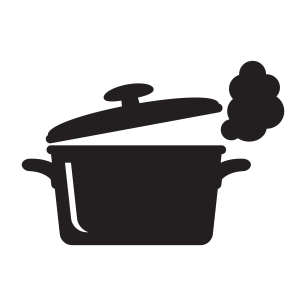 烹饪锅图标，锅图标矢量隔离图片下载