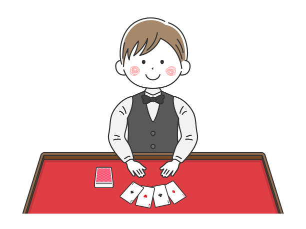 一名男子在赌场发牌。图片下载