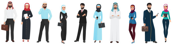 穆斯林阿拉伯商人设置图片下载