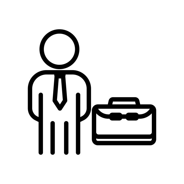 人们用商务包图标，商人。适合创业者icon、商贾。行图标风格。简单的设计可编辑图片下载