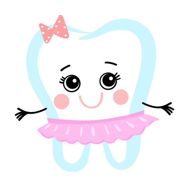 牙齿在白色孤立的背景。矢量图图片下载