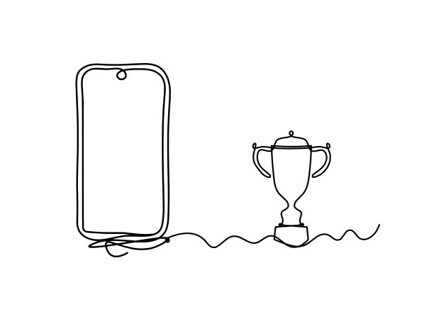 摘要手机以奖杯为线图片下载