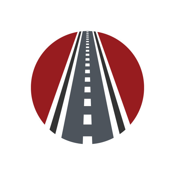 矢量曲线道路标志组合。公路和道路标志。图片下载