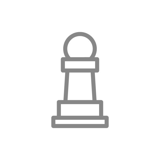 棋子线图标。桌游，餐桌娱乐的象征图片下载