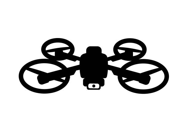 无人驾驶飞机图标。雷达探测系统，配送服务平面图标。飞行相机，交通工具，机器人无人机。图片下载