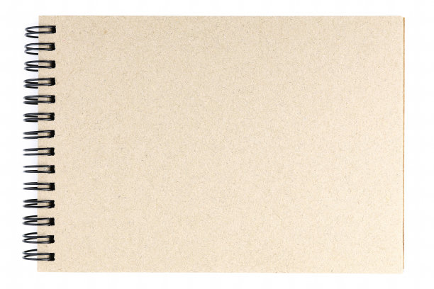 螺旋笔记本在白色隔离背景图片下载