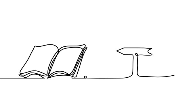 抽象书以箭头为线画在白色上图片下载