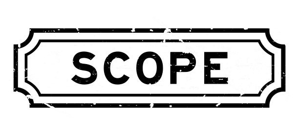 Grunge黑色范围字橡胶印章在白色背景图片下载