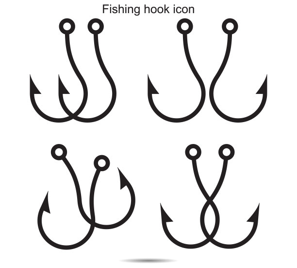 钓鱼钩图标矢量插图图形的背景图片下载