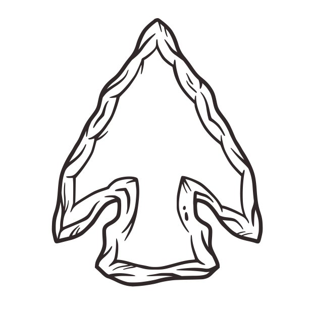 户外露营或旅行用的石头箭头图片下载