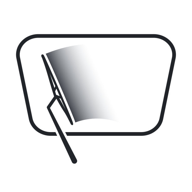 汽车雨刷图标在时尚的轮廓风格设计图片下载