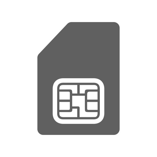 身份模块SIM卡灰色矢量卡片图片下载