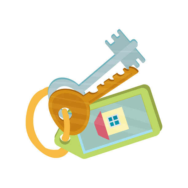 一串公寓或房子的钥匙。矢量插图孤立在白色背景上图片下载