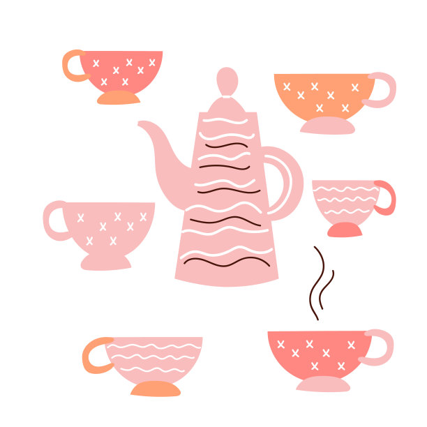 设置菜单烘焙甜品产品手绘草图手绘风格，纸杯蛋糕，牛角面包，面包，矢量元素菜单，横幅。图片下载