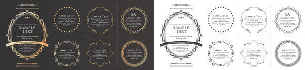 豪华名片设计。古董装饰设计。优雅的边缘模式。图片下载