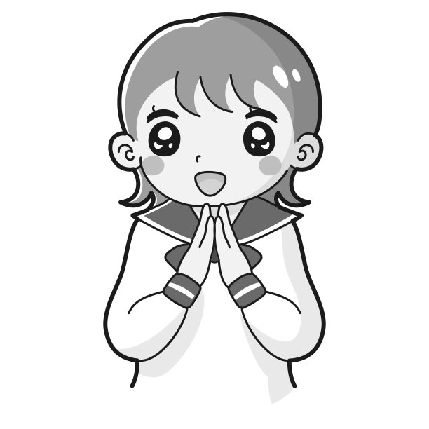 一个穿着飘飘水手服的女孩的插图图片下载