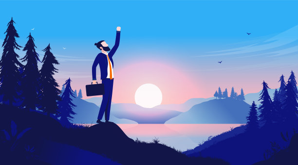 商业和职业赢家举手图片下载