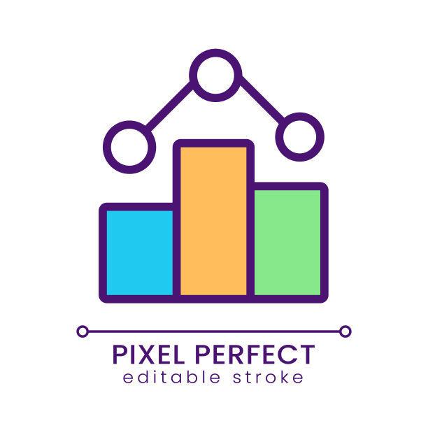 完美的商业统计数据像素RGB彩色图标图片下载