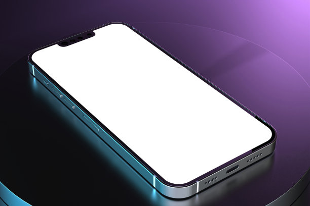 智能手机样机，模板上的黑色背景股票照片图片下载