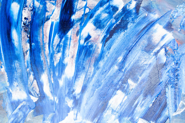 插画蓝、白、紫三色颜料，抽象和现代绘画艺术图片下载