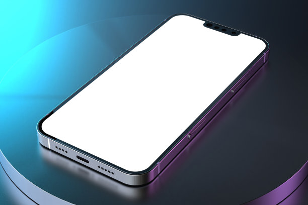 智能手机样机，模板上的黑色背景股票照片图片下载