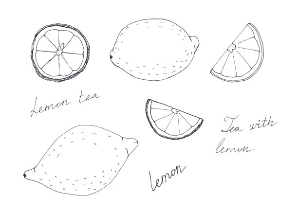 一套黑白柠檬茶图片下载