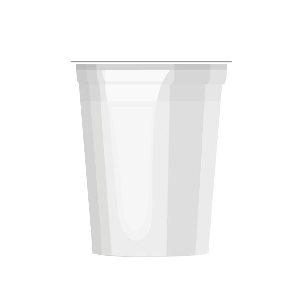 酸奶油，酸奶，软或白软干酪大塑料或纸板罐容器，包装无abel，卡通风格矢量插图孤立在白色背景图片下载