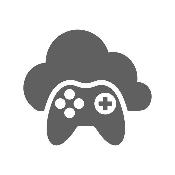 云，游戏，视频游戏图标。灰色的矢量图形。图片下载