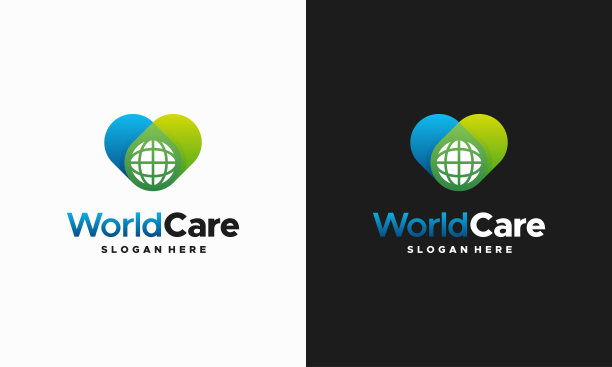 全球关怀符号设计矢量，世界慈善符号模板图片下载