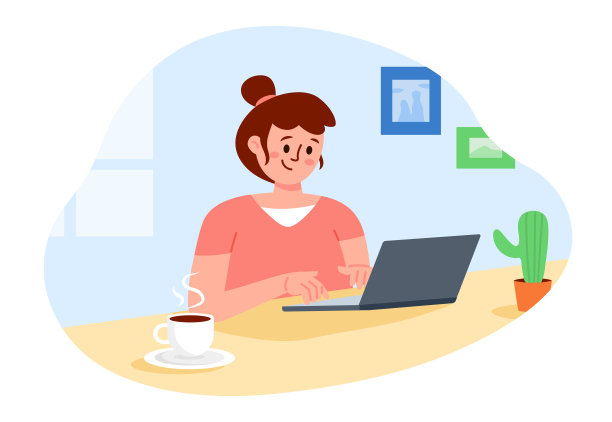 年轻的女商人还在休息时间工作图片下载