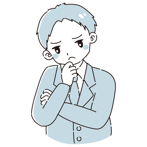 一个西装革履的男人在思考图片下载