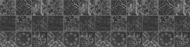 无缝黑色无烟煤灰色复古复古几何方形马赛克图案水泥瓷砖纹理背景横幅全景图片下载