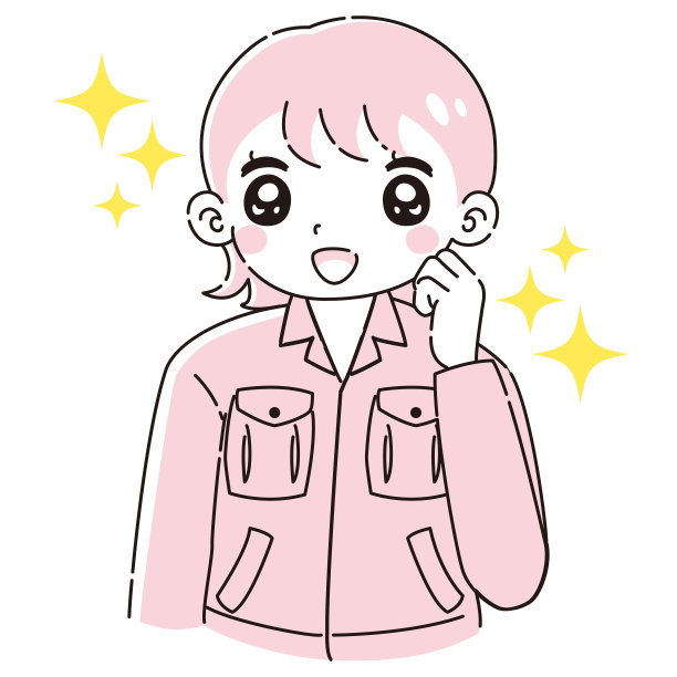 一个穿着工作服的女人摆出勇气姿势的插图图片下载