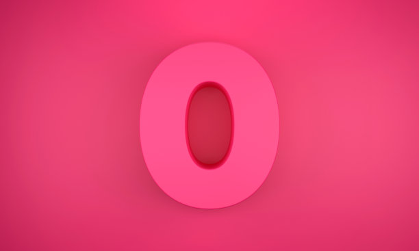 粉色背景上的粉色编号0。图片下载
